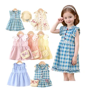 Children's Clothing Girls Clothes Toddler Girls Summer Dresses for Girls with Bag
