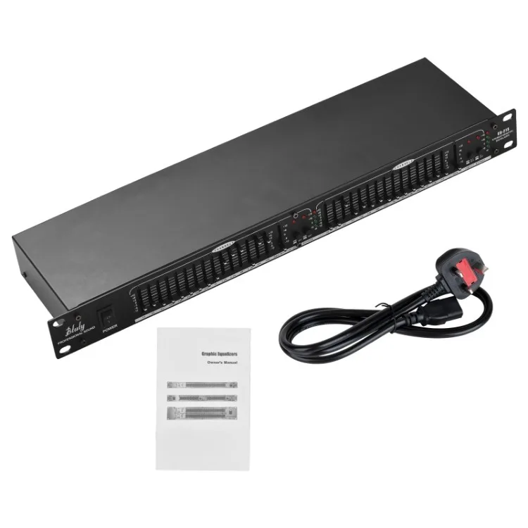 Btuty EQ-215 デュアルチャンネル 15バンド イコライザー 1U ラック 