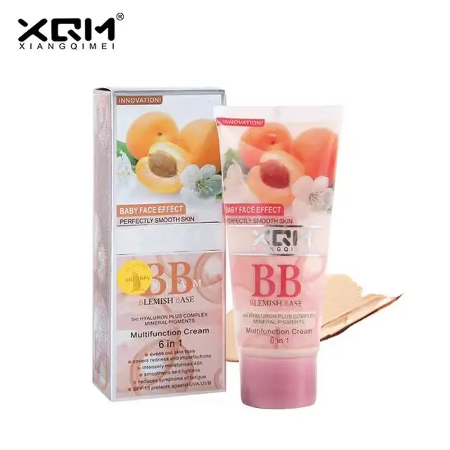 XQM High Quality Factory Price Multi-functional Peach Fragrance Whitening Liquid Foundation XQM BB Cream
