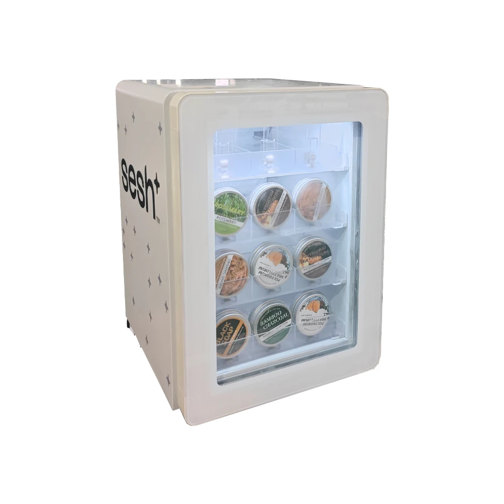 Custom Mini Glass Door Caviar Fridge Portable Table Top Factory Installation for Hotel Use