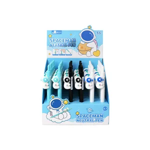 Cute Lying Astronaut Gel Pen 0.7mm Bullet Tip Black Refill Stationery
