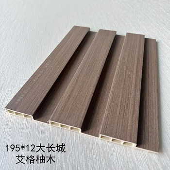 High density decorative fluted boards wall cladding wpc indoor wall panel great wall