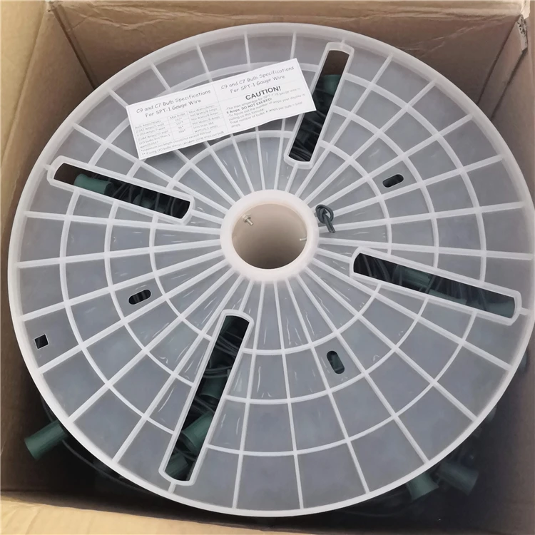 Christmas Light Wire 1000' C9 Led Christmas Lights Spool 12'' Spacing