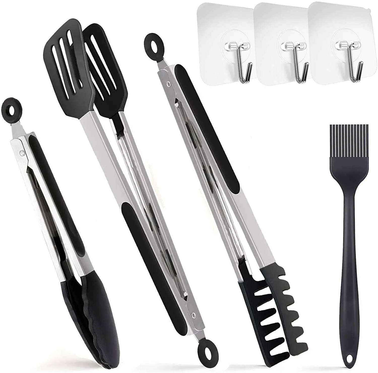 4 Pack Silicone Cooking Kitchen Tongs for Cooking With Silicone Tips Non-Stick BBQ Grilling Cooking Tongs/Food Tong supplier