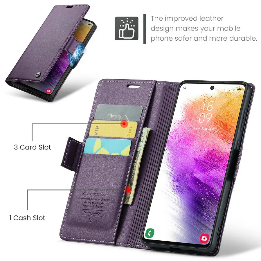 Autspace A42 Wallet Case With RFID Block Cards Cover for Samsung A52 A32 A22 A12 A23 Phone Case Wallet TPU for Samsung A54 Case