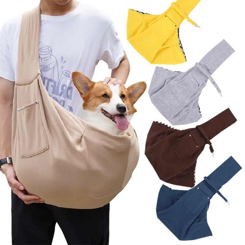 New Arrival Polyester Reversible Front Facing Adjustable with Phone Bag Breathable Mesh Drawstring Pet Sling Carrier