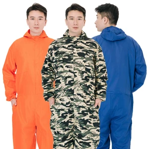 Wholesale Custom Men's Long Sleeve Work Coveralls Protective Overalls Durable Workwear Boiler Suit for Mechanic Warehouse Garage