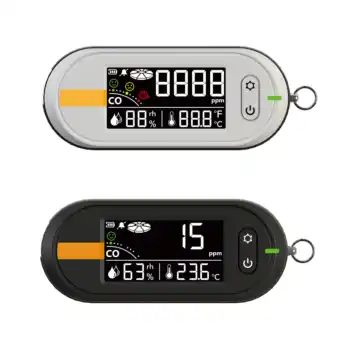 Temp Humidity Detector Compact Outdoor Air Quality Monitor Camping Hiking Industrial Safety 3in1