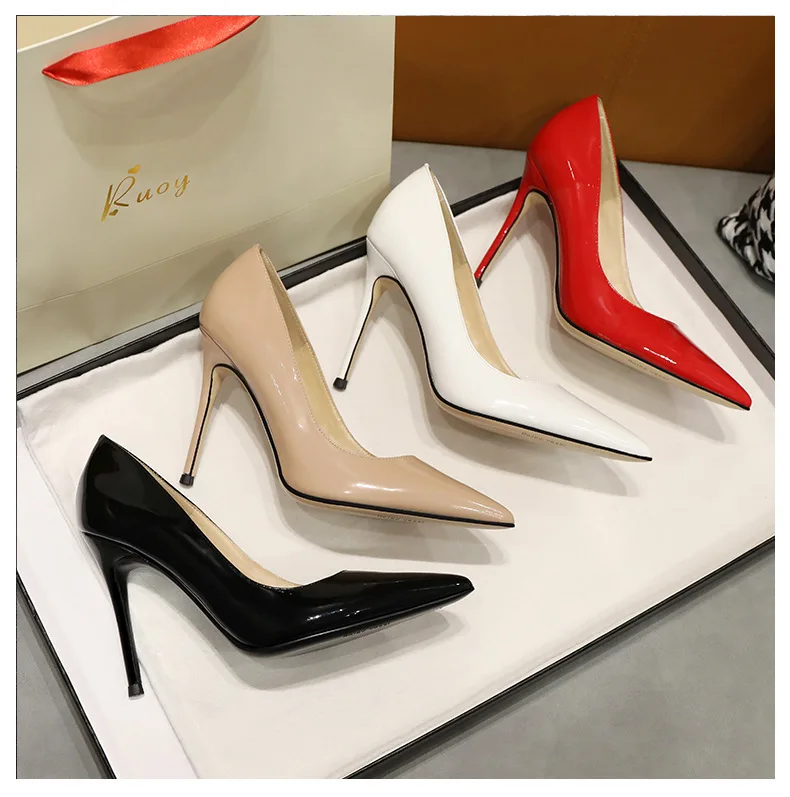 Wholesale Size 31-43 Tacones Diamantes Luxury Elegant Female Footwear Office Wear Pumps Shoes High Heels for Ladies