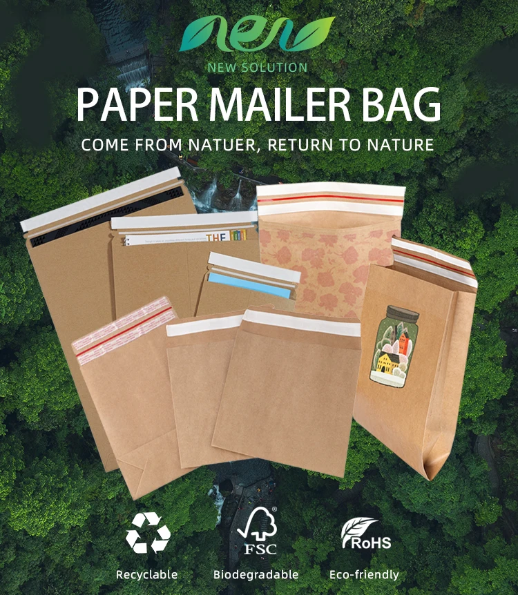 Wholesale Custom Logo Kraft Paper Mailing Bags Envelope Shipping ...