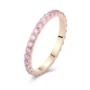 Anillo de oro amarillo de 18 quilates con diamantes de laboratorio