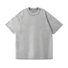 Camiseta gris de 230 g con acabado lavado y desgastado