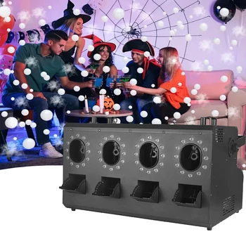 4Way Bubble Machine With Smoke DMX Remote Control 4 output 1500w Led RGBW 4in1 Smoke Bubble Machine For Stage Wedding Party