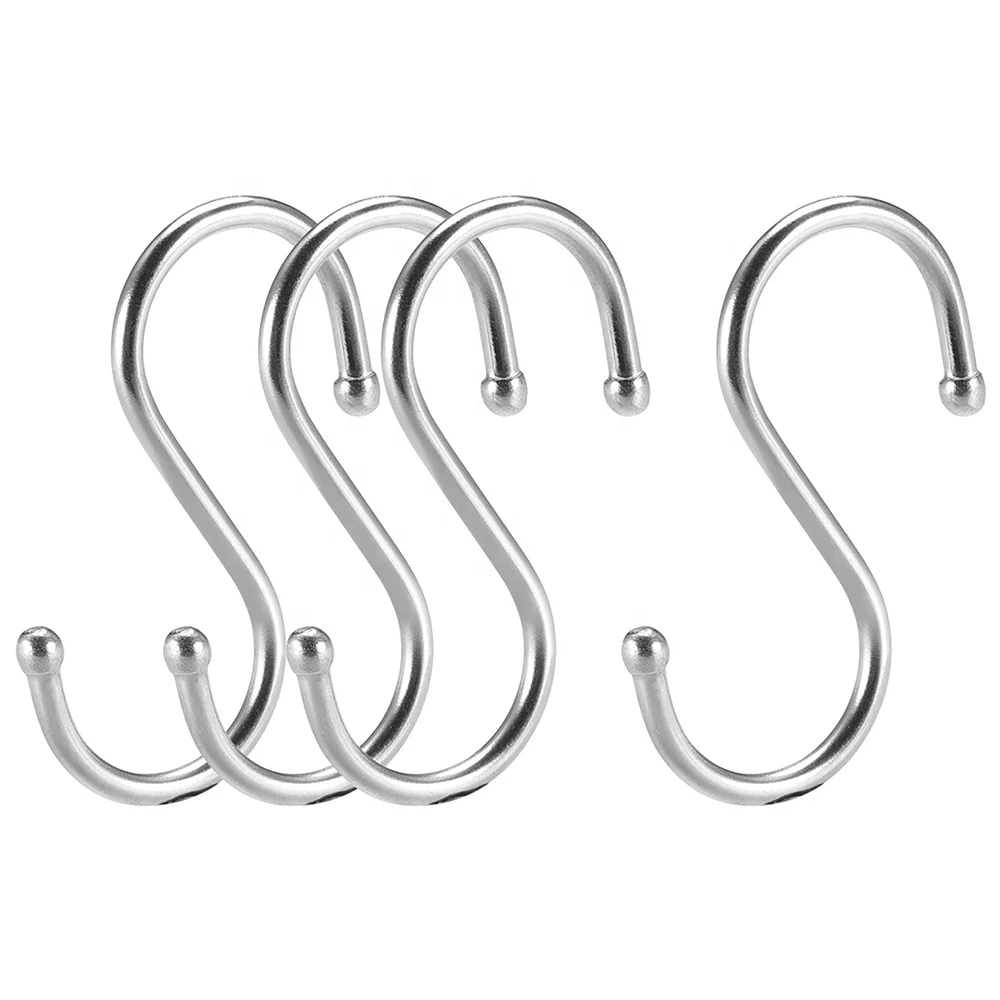 Sliver Metal Hook Round s Type Hooks,stainless Steel Small Metal Twisted s Hook Stainless Steel,s Hooks
