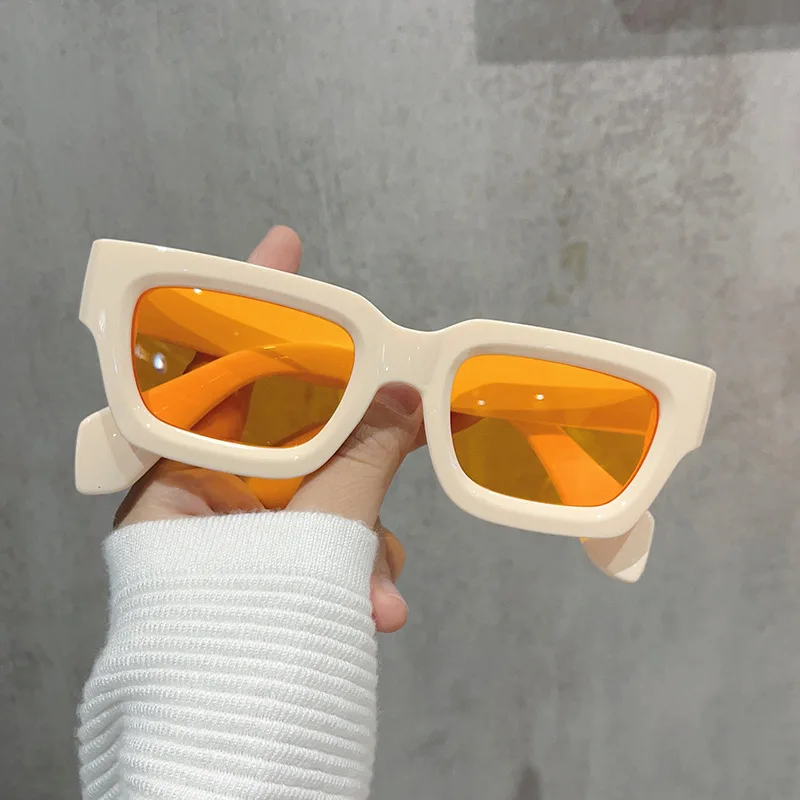 Logo Customized Fashion Vintage Shades Retro Small Square Frame Sun