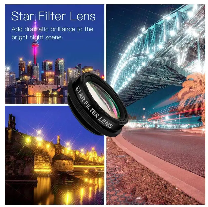 10 In 1 Professional Camera Lens Kit Fish Eye Lens Wide Angle Macro