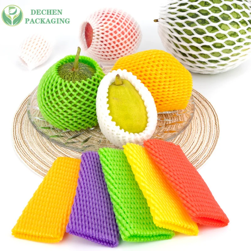 Packaging Material Fruit Plastic Foam Net Fruit Protector Epe Sleeve Mesh