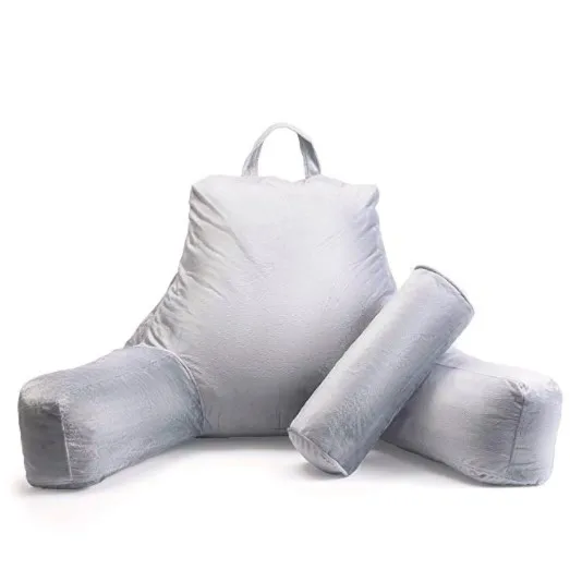 Premium Shredded Memory Foam Big Reading Pillow with Arms