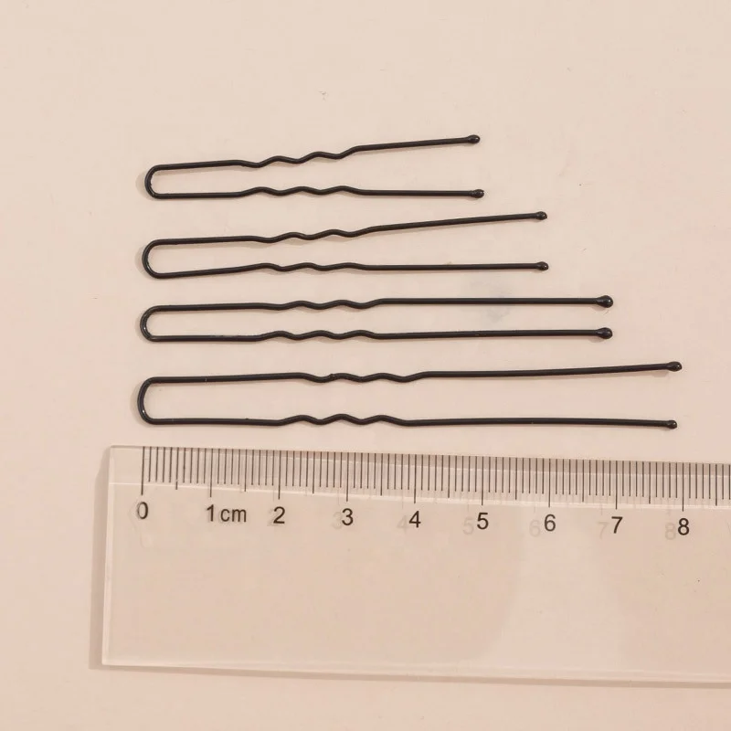 U-förmige Haarnadeln 240 Stück – 6,1 Cm, Braun, Mit Gummienden, Für Dutt & Hochsteckfrisuren