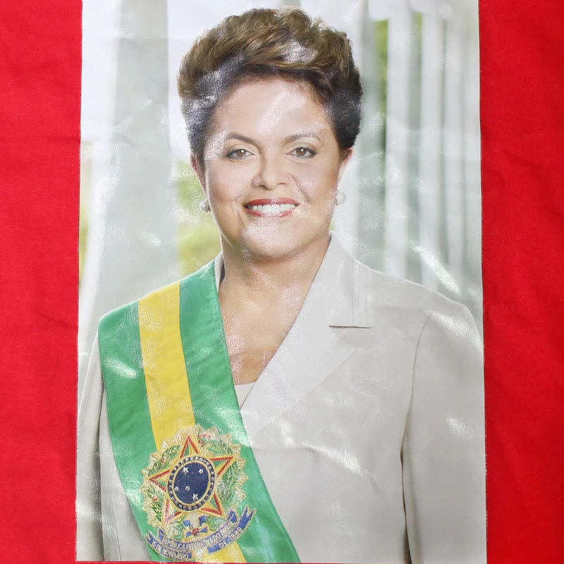 Custom Heat Transfer logo Printing Cheap 140gsm Cotton Promotional  Brazil Election t Shirt