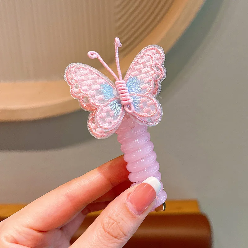 YISSION Schmetterlings-Haargummis Für Mädchen, 6 Stück – Bunte, Weiche Gummibänder Für Kinder