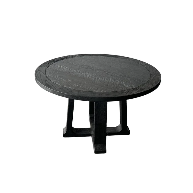 New Arrival French Contemporary Solid Wood Oak Round Dining Table