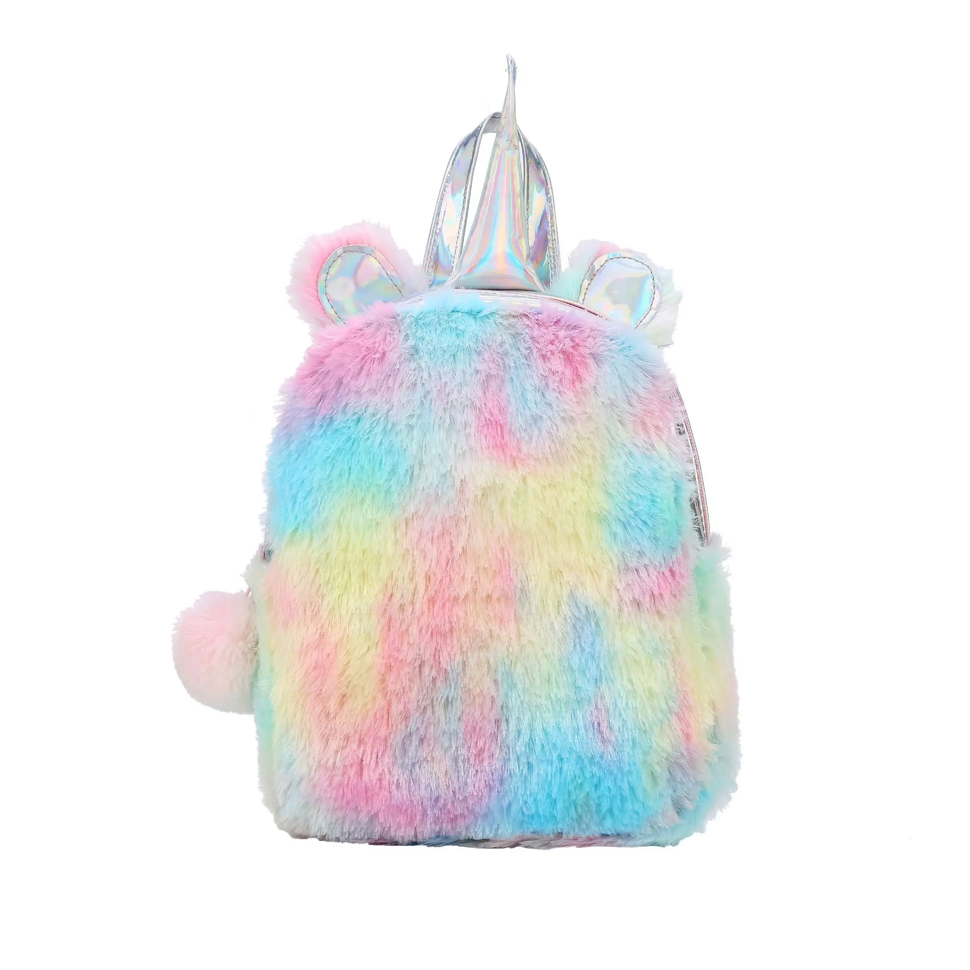 fluffy unicorn school bag