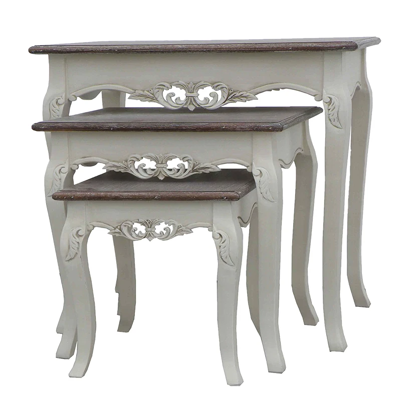 French Country Home Furniture Shabby Chic Wood Nesting Table Coffee   Hc91605175ef442288711a53ab5b7d8adq 