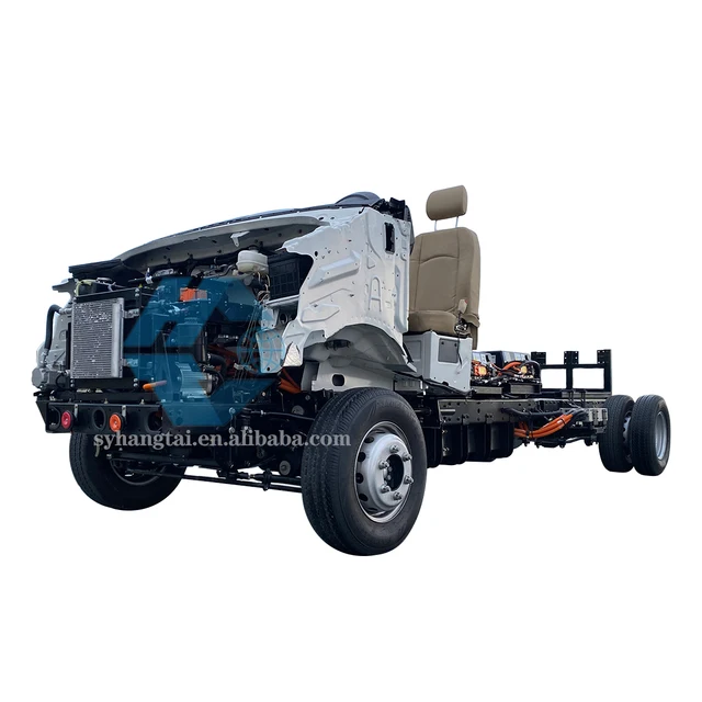 Green Emission Pure Battery Electric Vehicles 5.5m Chassis 60kw Automatic Truck Cargo Van