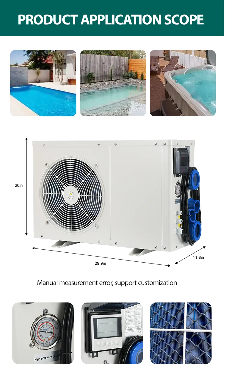 Above Ground Pool Heater Electric Air To Water Heat Pump Swimming Pool