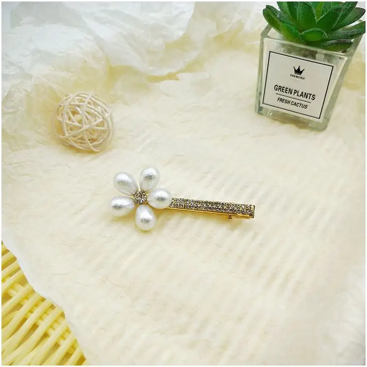 MIYOUKE Girl Oem/Odm Wedding Pearl Custom Hight Quality Salon Clearance wholesale Acrylic Metal Rhinestone Butterfly Hair Clip