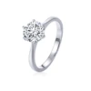 18K white gold lab diamond ring