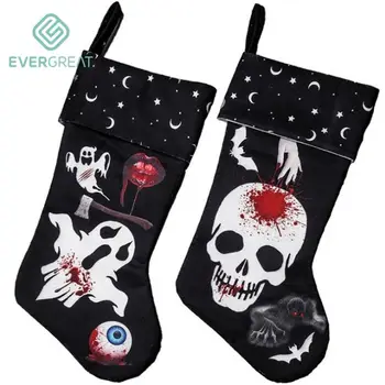 Halloween Decoration Stocking Holiday Festival Party Gift Bag Pendant Scary Scene Decoration