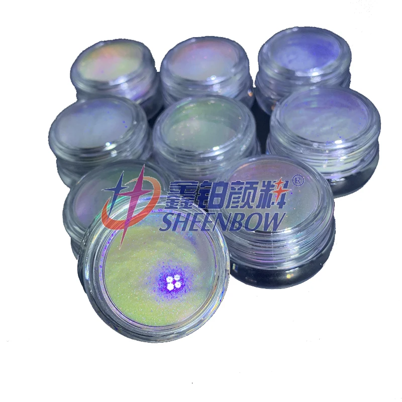 Shenbow Glitter Iridescent Chameleon Color Changing Luminous Fantasy Dream Makeup High Pigment Duo Multi Chrome  Eyeshadow