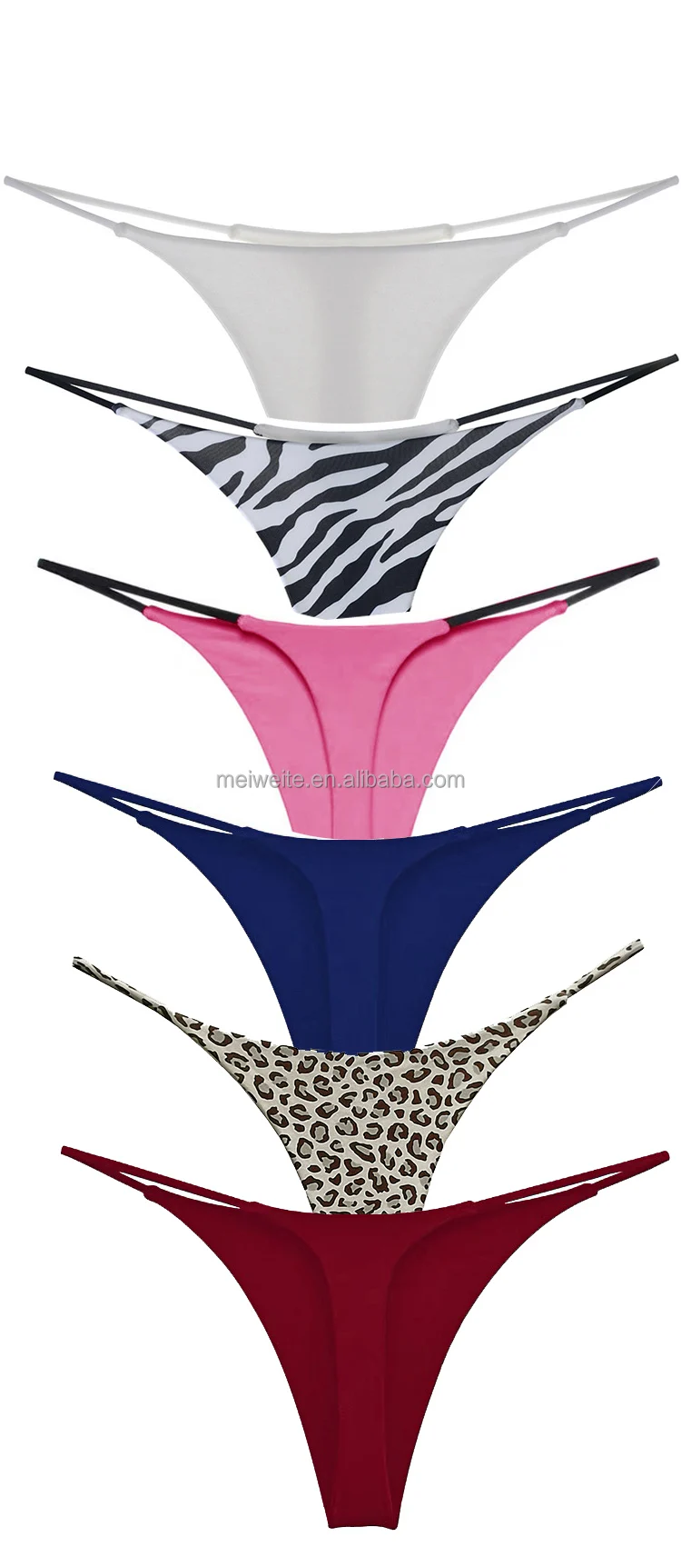 Women's T Back Low Waist Cotton Seamless Underwear Breathable Soft Sexy