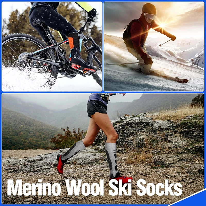 new hiking socks in autumn and winter over-the-knee merino wool socks long ski socks