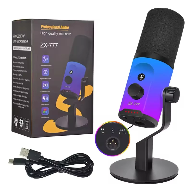 ZX777 Professional Dynamic Microphone - Ideal for Streaming