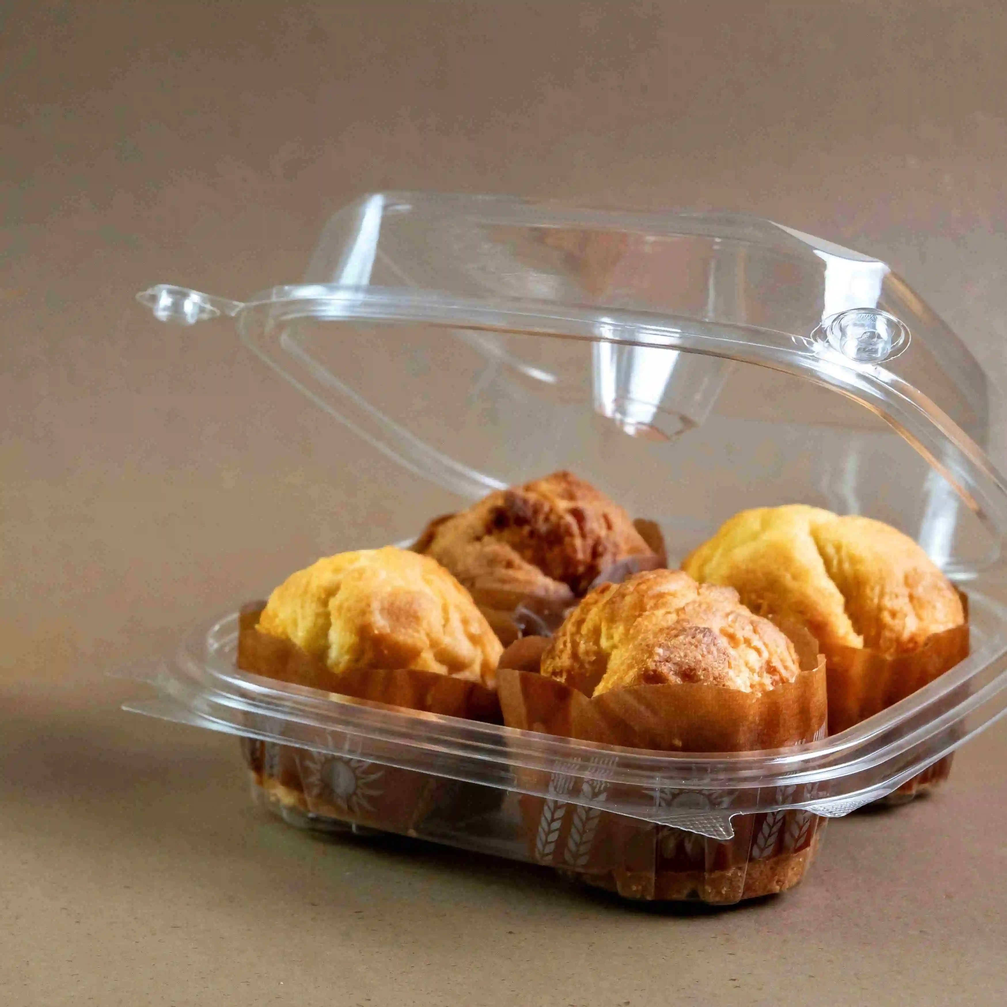 Recyclable Disposable High-dome Food Containers With Hinged Lock For ...