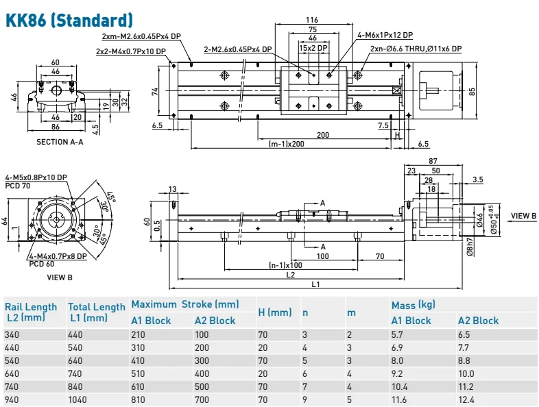 Hiwin Slide Table HIWIN Stepper Motor Single-Axis Robot Linear Sliding Table Linear ...
