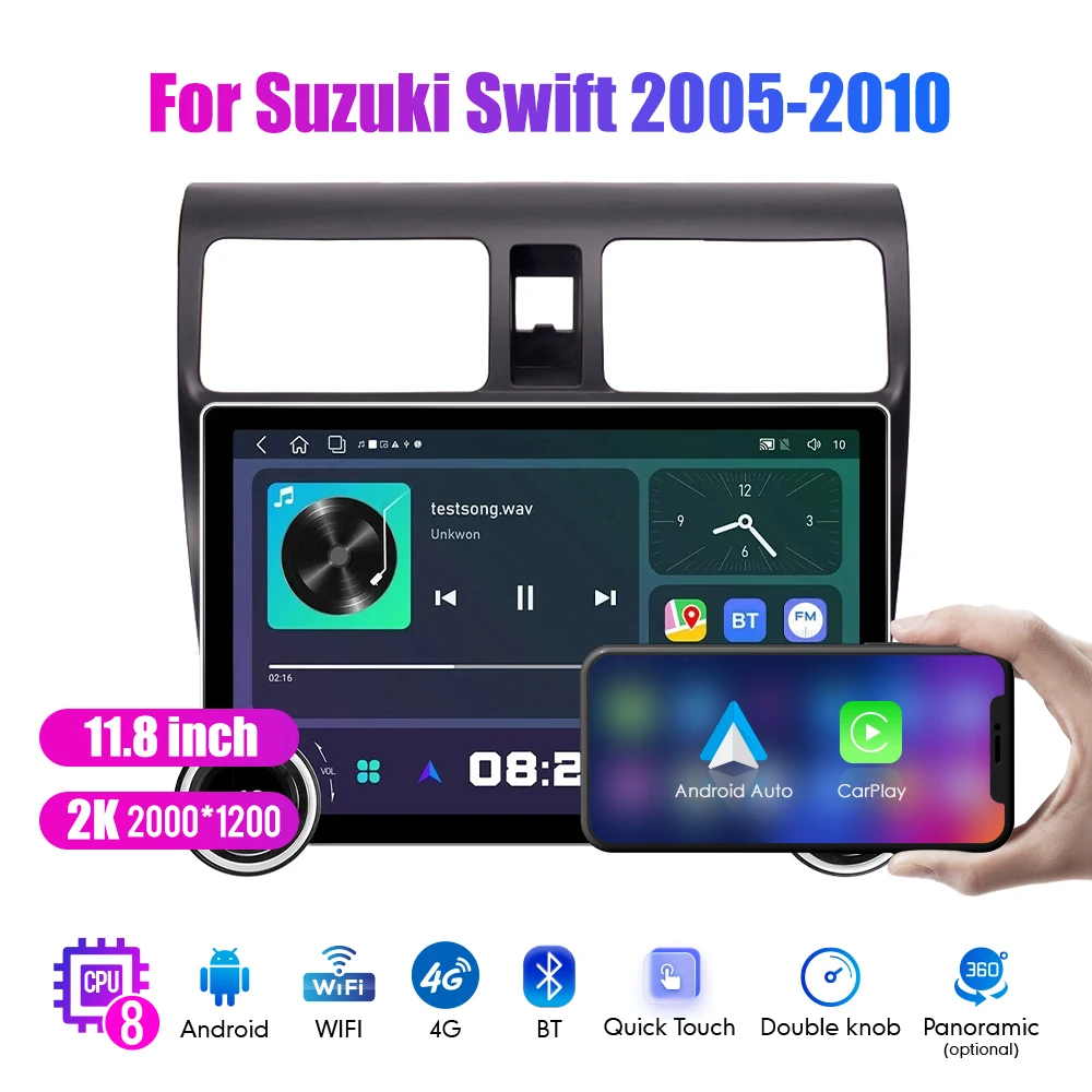 2G 64G CAMECHO Android 12 Autoradio voor Suzuki Swift (2003-2010