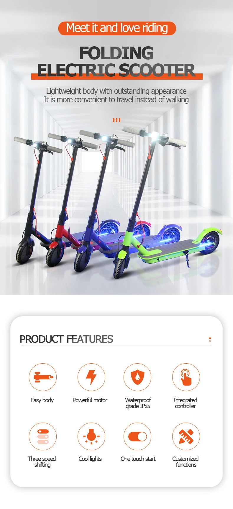 Adult Electric Scooter Frame Foldable Supertech Electric Scooter High