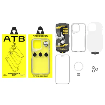 ATB Anti-Fingerprint 6 in 1 Matte Set full Protection Case Lens Protector Nano Glass Set for Iphone 15 14 13 12