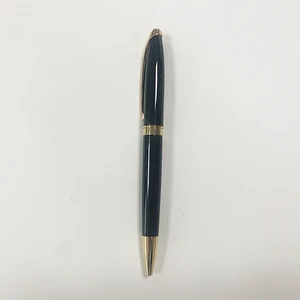 High Quality Luxury Brass Black Metal Ball Pen with Custom Logo Office Supplies Business Promotion Twist Metal Ballpoint Pen