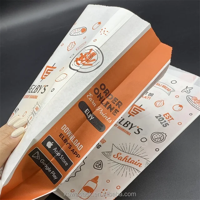 Kraft bags delivery paper food bags biodegradable kraft bag with logos custom