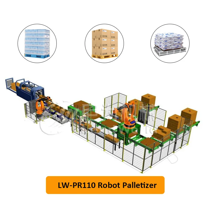 Leadworld Factory Custom Automatic Packaging Machine Palletizer Line Palletizing Robot Price Robot Stacker