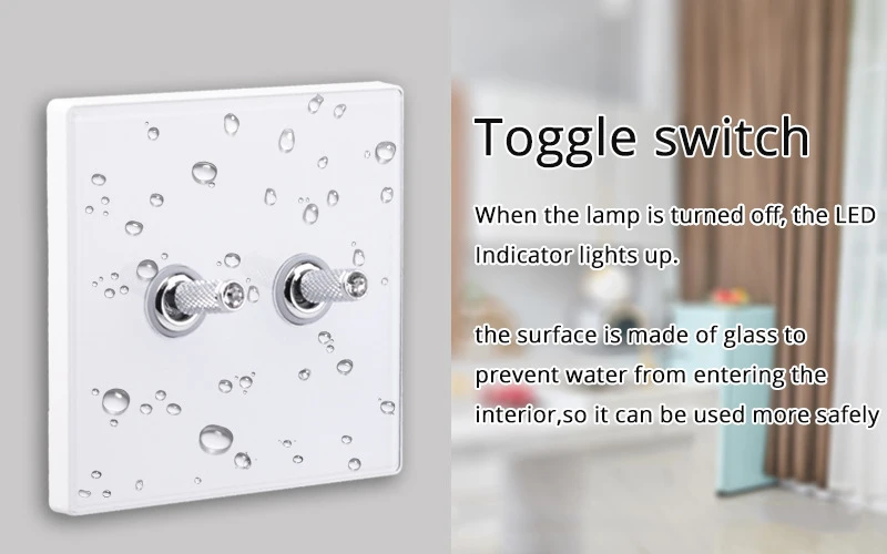 Uk Push Toggle Switch Electric Light Switch Panel Wholesale Wall