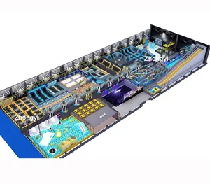 Large Indoor Playground Trampoline Park PVC Foam Plastic Customizable Size 3-Year Warranty