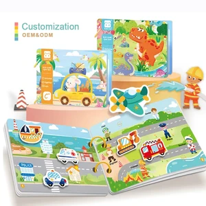 Busy Book  Quiet Tearing Sticky Wood Paper Book Early Sensory Educational Game Preschoolers Inspired Montessori Learning