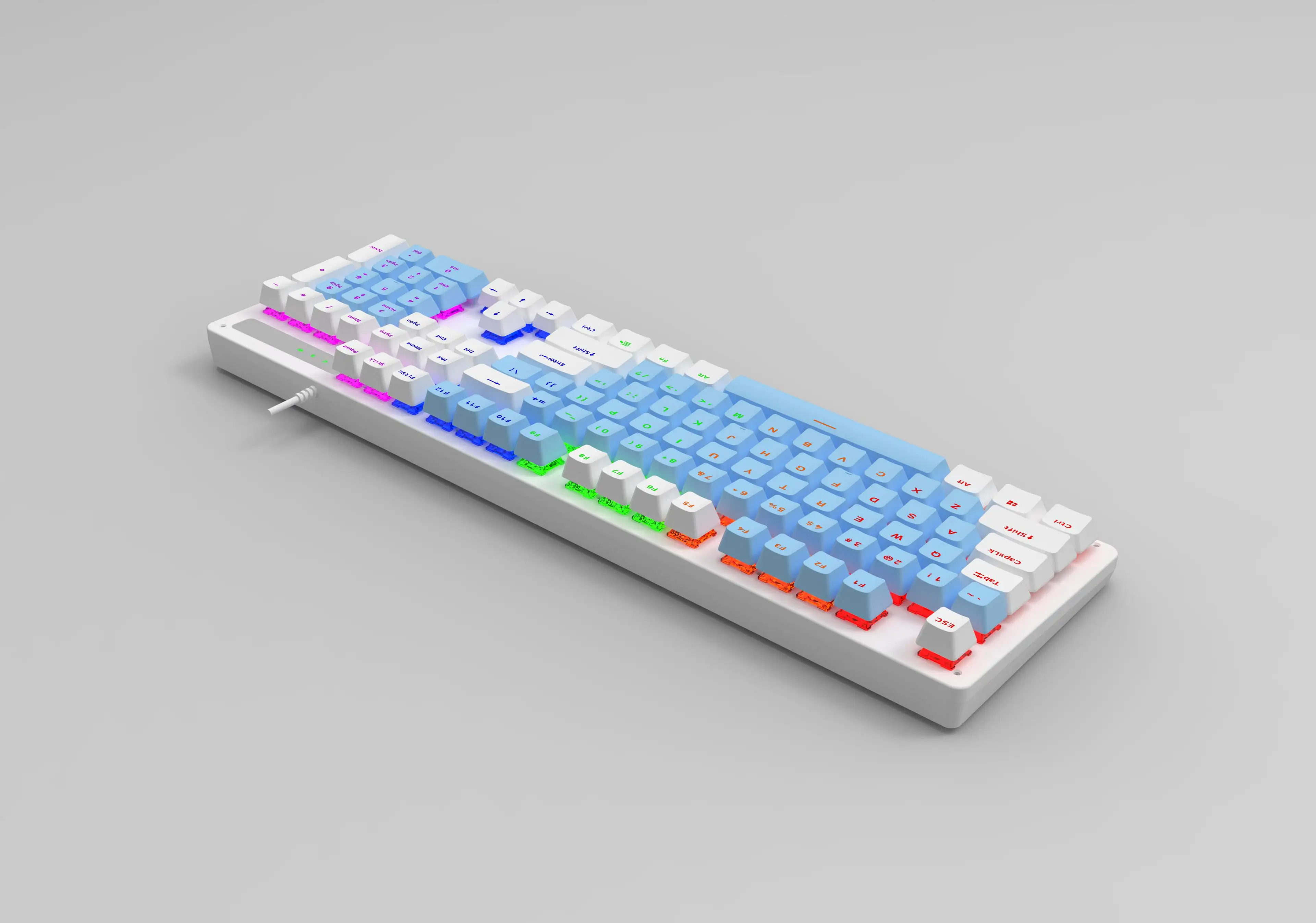 Custom 104 Keys Mechanical Keyboard with RGB LED Backlit