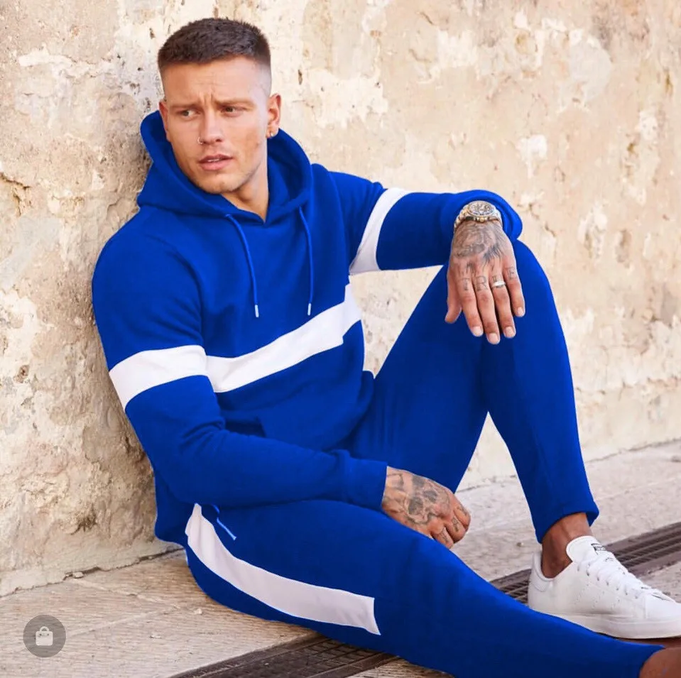 navy blue mens sweatsuit